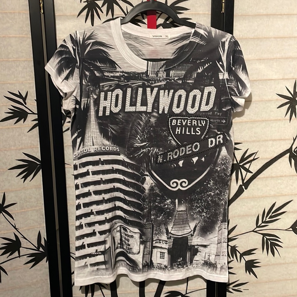 Rhinestone Hollywood xl tee